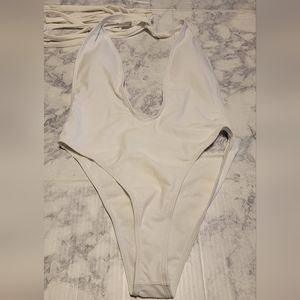 Matte Collection White Swimsuit Women's Size Medium 1pc